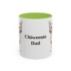 11oz Chiweenie Dog Dad Mug, Light Green, front view