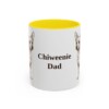 11oz Chiweenie Dog Dad Mug, Yellow, front view