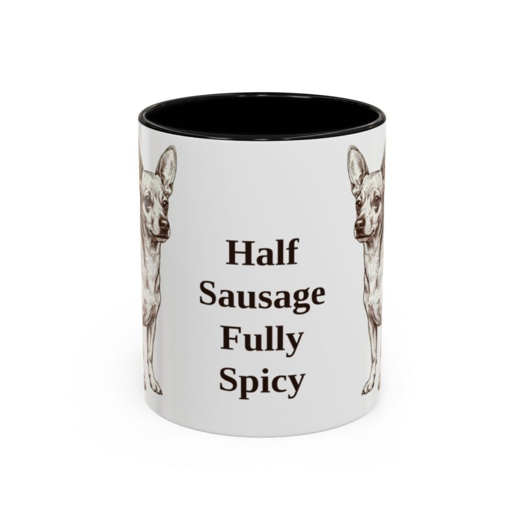 11oz-chiweenie-mug-humor-black-front 11oz Funny Chiweenie Mug, Black, front view