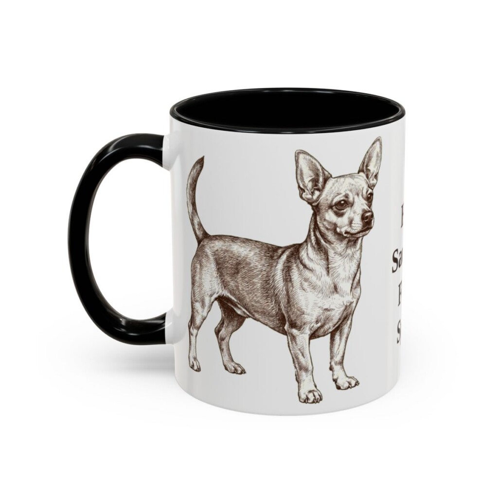 11oz-chiweenie-mug-humor-black-left 11oz Funny Chiweenie Mug, Black, left side view