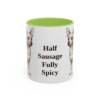 11oz-chiweenie-mug-humor-light-green 11oz Funny Chiweenie Mug, Light Green, front view