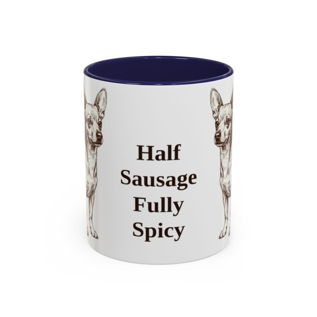 11oz-chiweenie-mug-humor-navy 11oz Funny Chiweenie Mug, Navy, front view