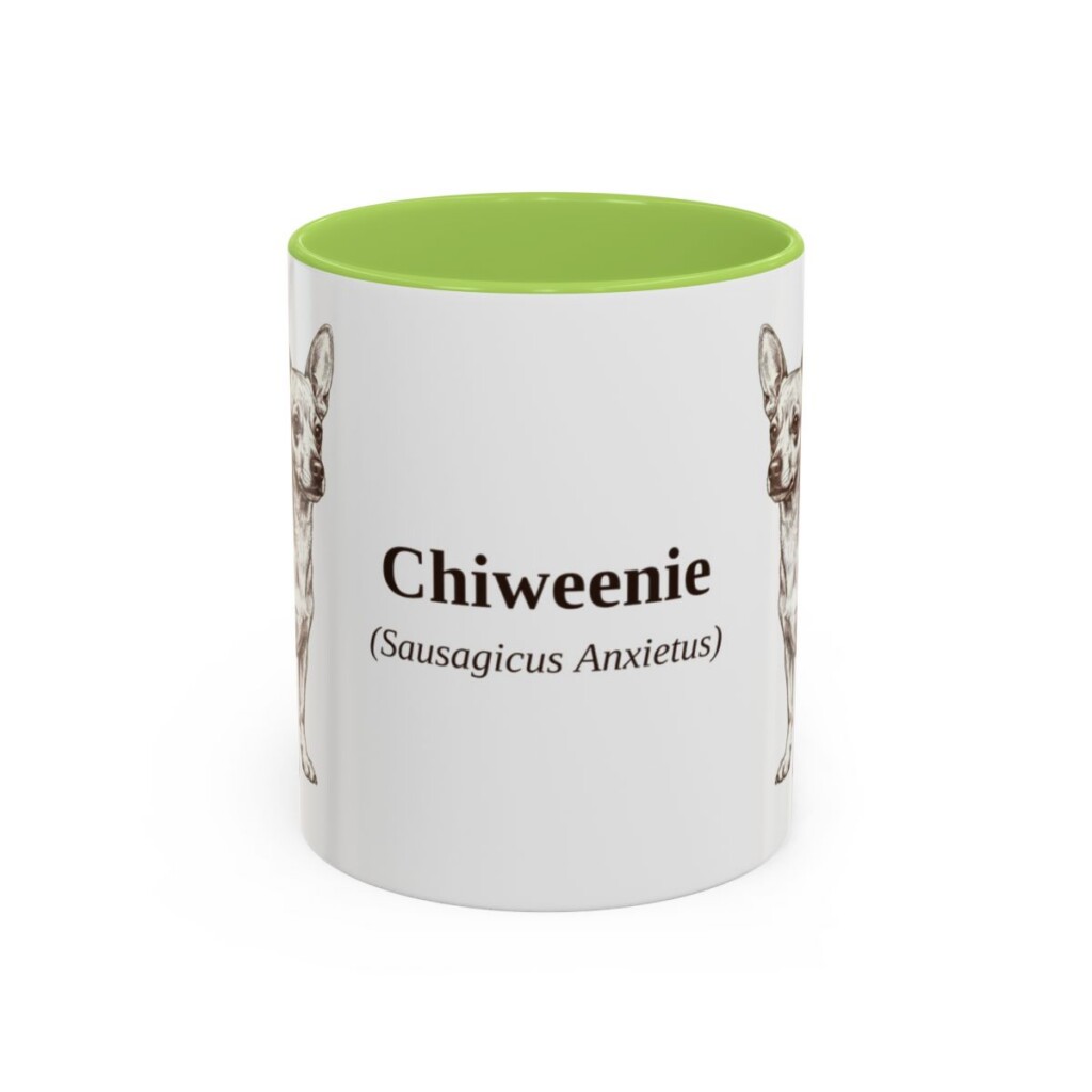 11oz-chiweenie-mug-latin-light-green 11oz Chiweenie Latin Mug, Light Green, front view