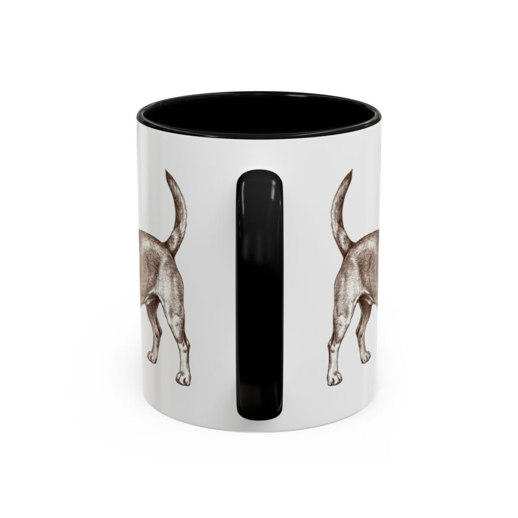 11oz Chiweenie Dog Mom Mug, Black, back view