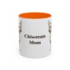 11oz Chiweenie Dog Mom Mug, Orange, front view