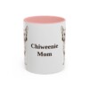 11oz Chiweenie Dog Mom Mug, Pink, front view