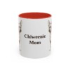 11oz Chiweenie Dog Mom Mug, Red, front view