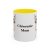 11oz Chiweenie Dog Mom Mug, Yellow, front view