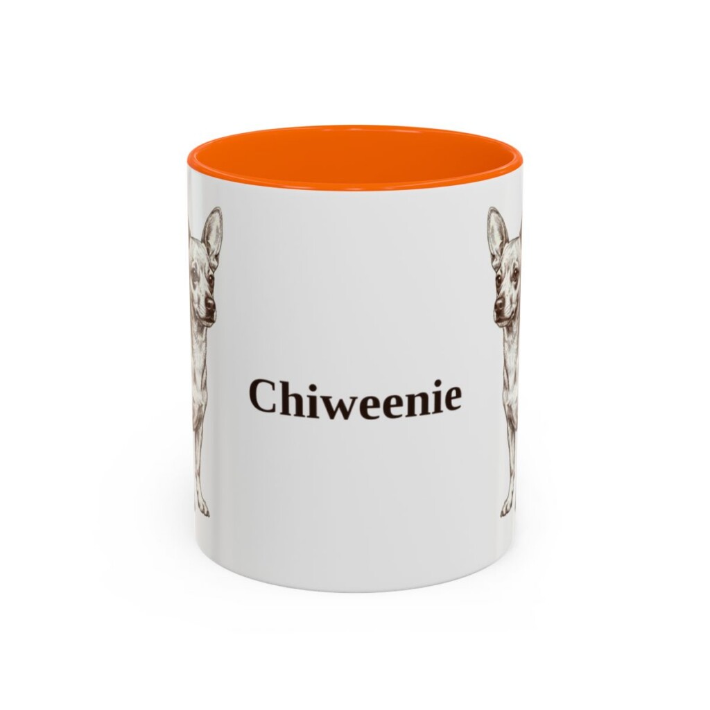 11oz-chiweenie-mug-orange 11oz Chiweenie Mug, Orange, front view
