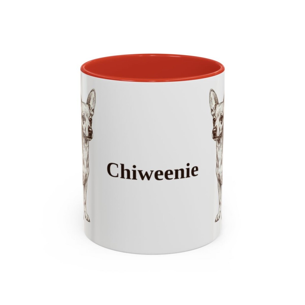 11oz-chiweenie-mug-red 11oz Chiweenie Mug, Red, front view