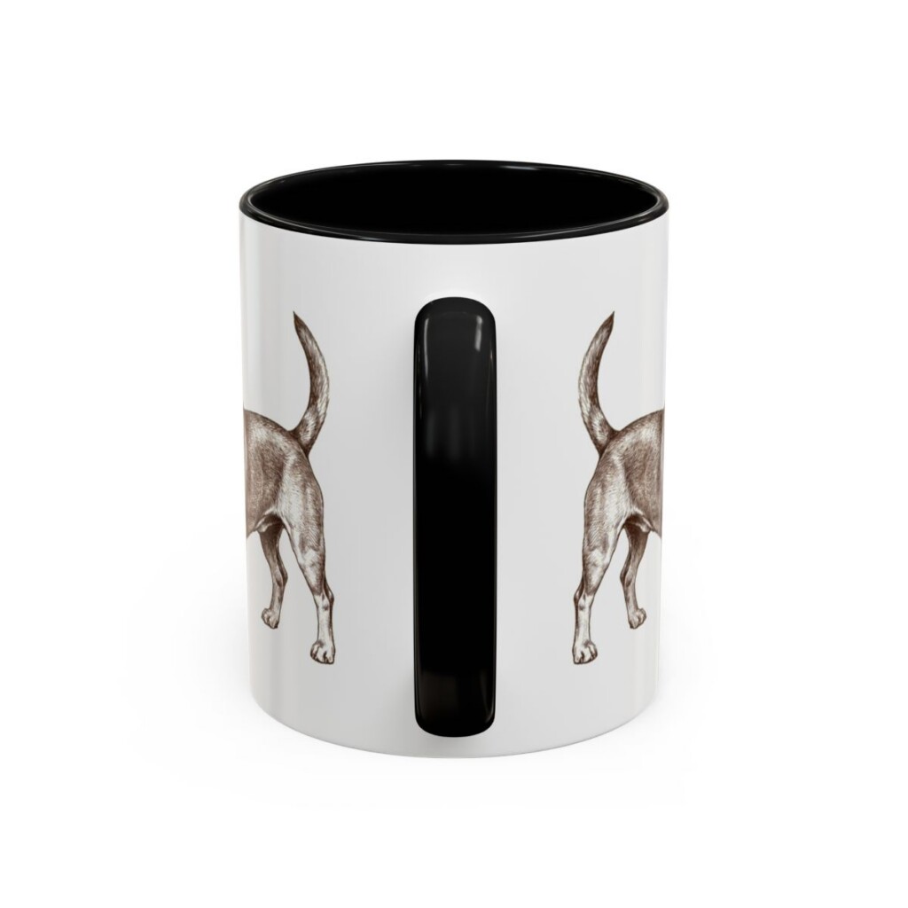 11oz Chiweenie Mug, Black, back view
