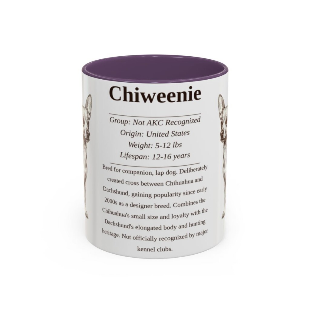 11oz Chiweenie Mug, Purple, front view