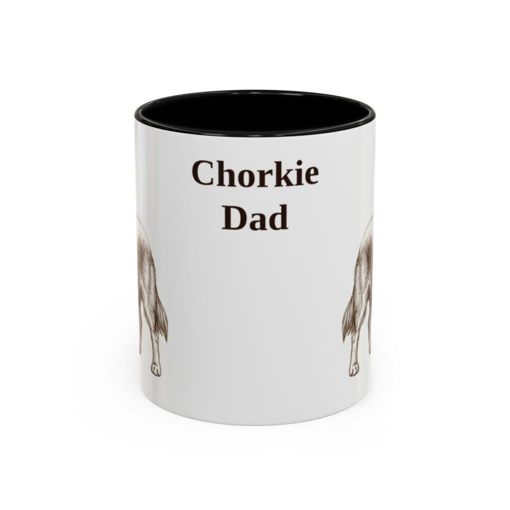11oz Chorkie Dog Dad Mug, Black, front view