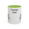11oz Chorkie Dog Dad Mug, Light Green, front view