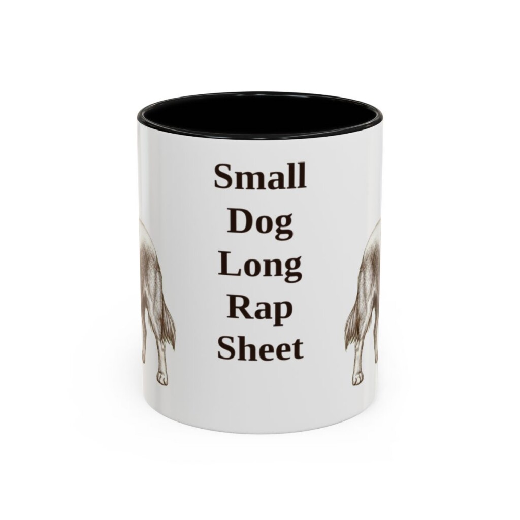 11oz Funny Chorkie Mug, Black, front view