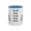 11oz Funny Chorkie Mug, Light Blue, front view