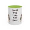 11oz Funny Chorkie Mug, Light Green, front view