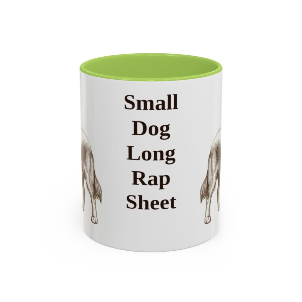 11oz Funny Chorkie Mug, Light Green, front view