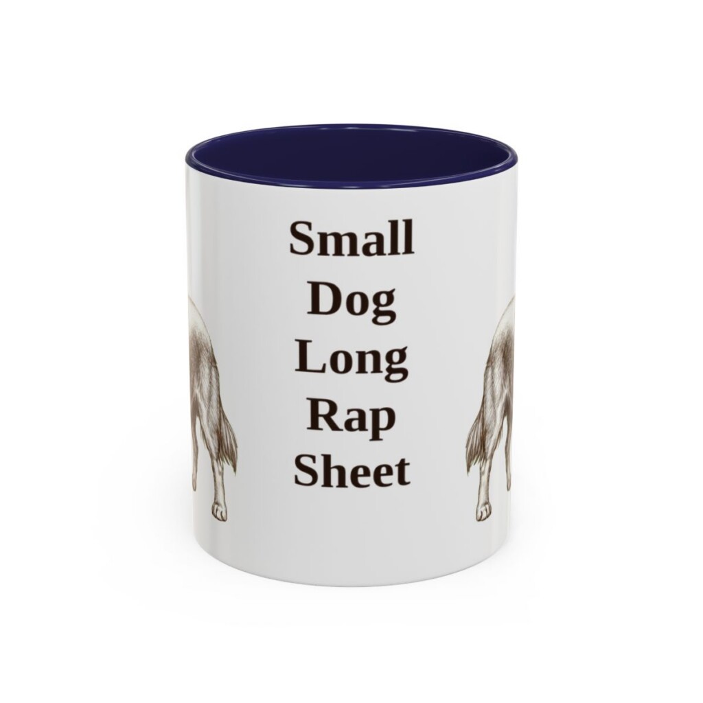 11oz Funny Chorkie Mug, Navy, front view