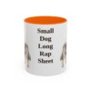 11oz Funny Chorkie Mug, Orange, front view