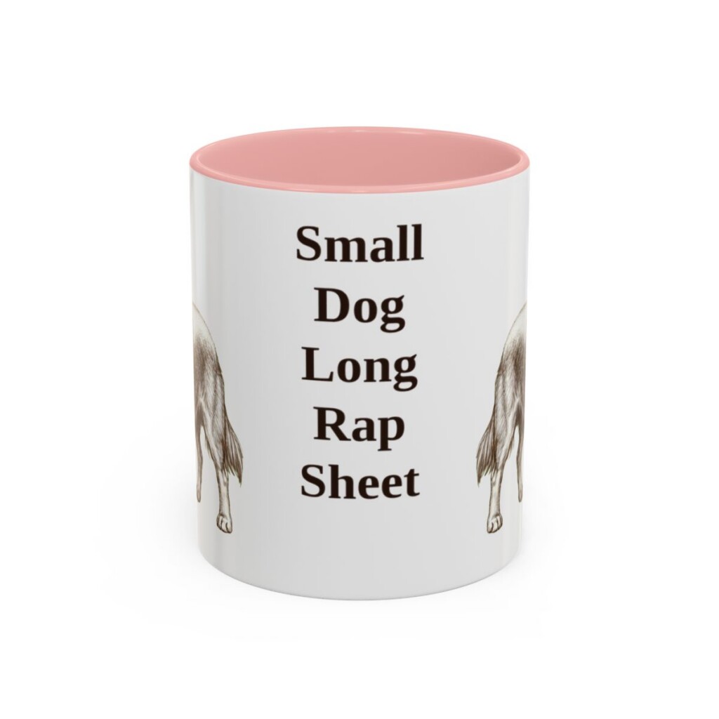 11oz Funny Chorkie Mug, Pink, front view