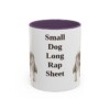 11oz Funny Chorkie Mug, Purple, front view