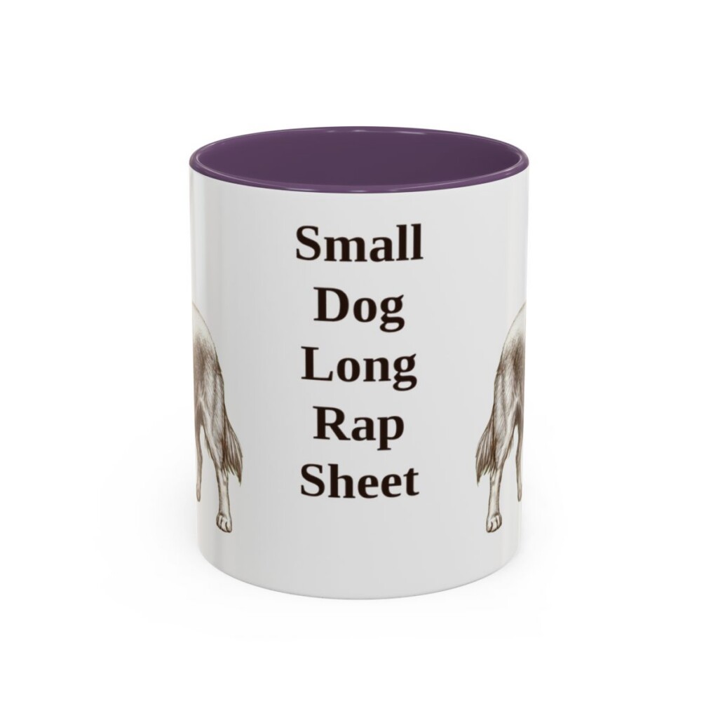 11oz Funny Chorkie Mug, Purple, front view