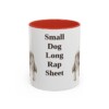 11oz Funny Chorkie Mug, Red, front view