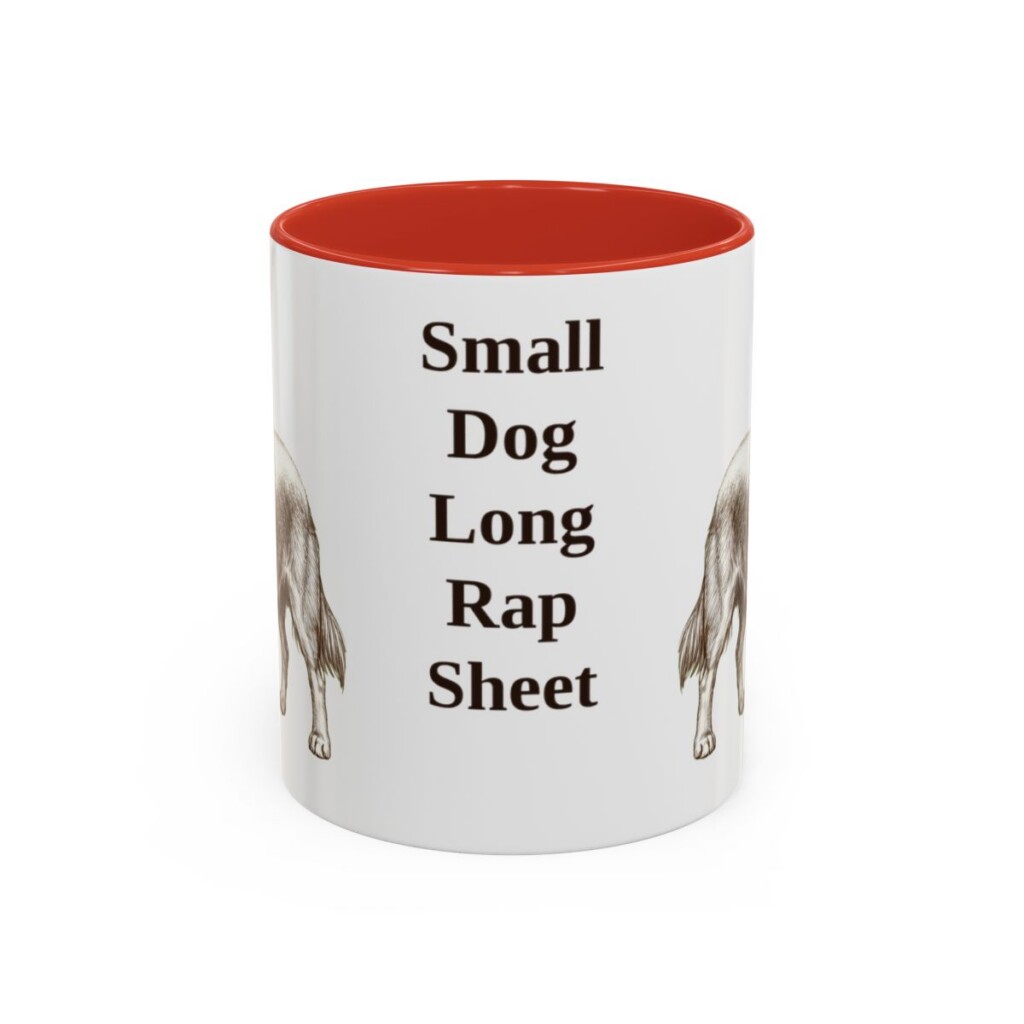 11oz Funny Chorkie Mug, Red, front view