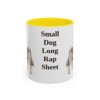 11oz Funny Chorkie Mug, Yellow, front view