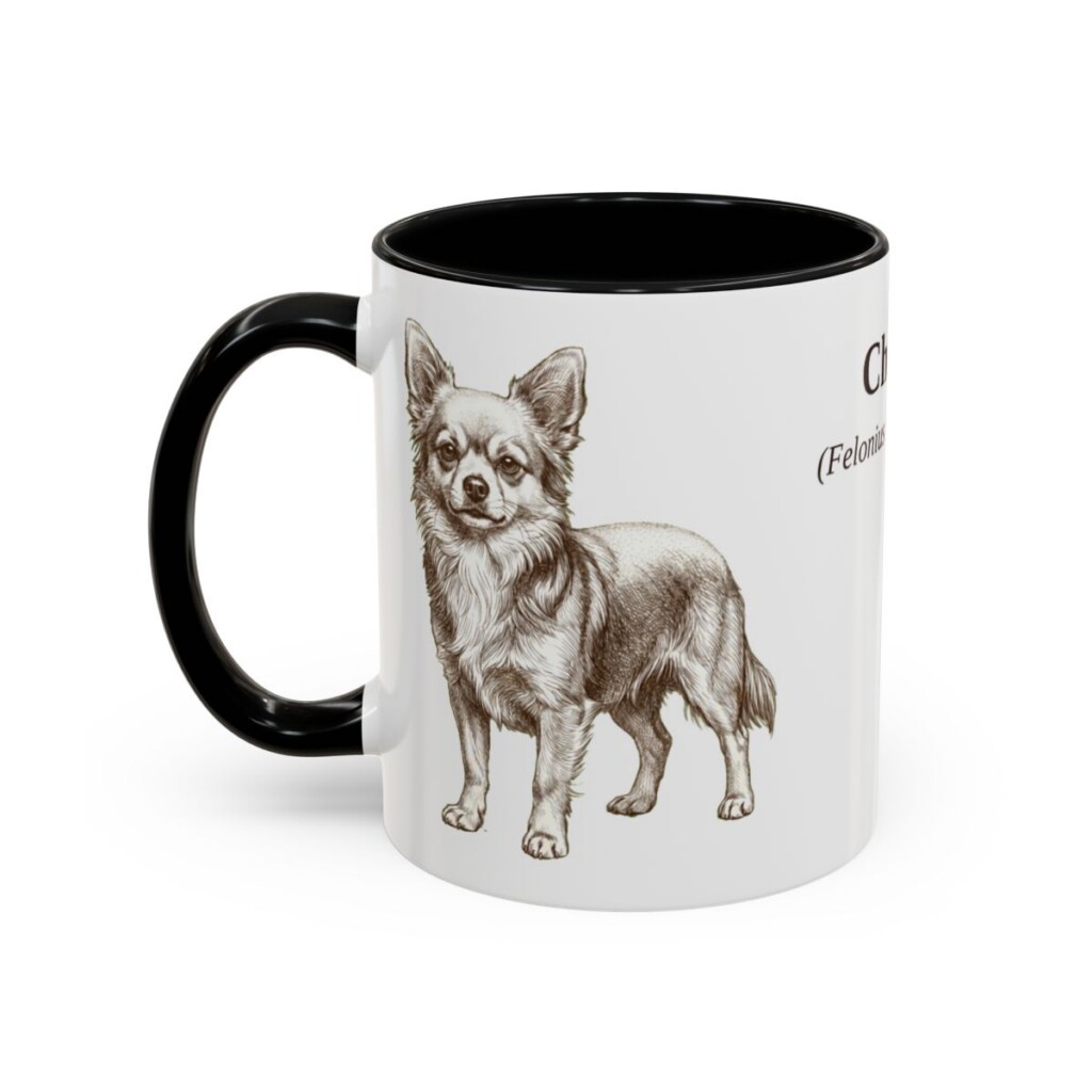 11oz Chorkie Latin Mug, Black, left side view