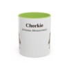 11oz Chorkie Latin Mug, Light Green, front view