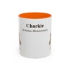 11oz Chorkie Latin Mug, Orange, front view