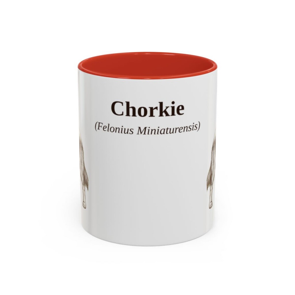 11oz Chorkie Latin Mug, Red, front view