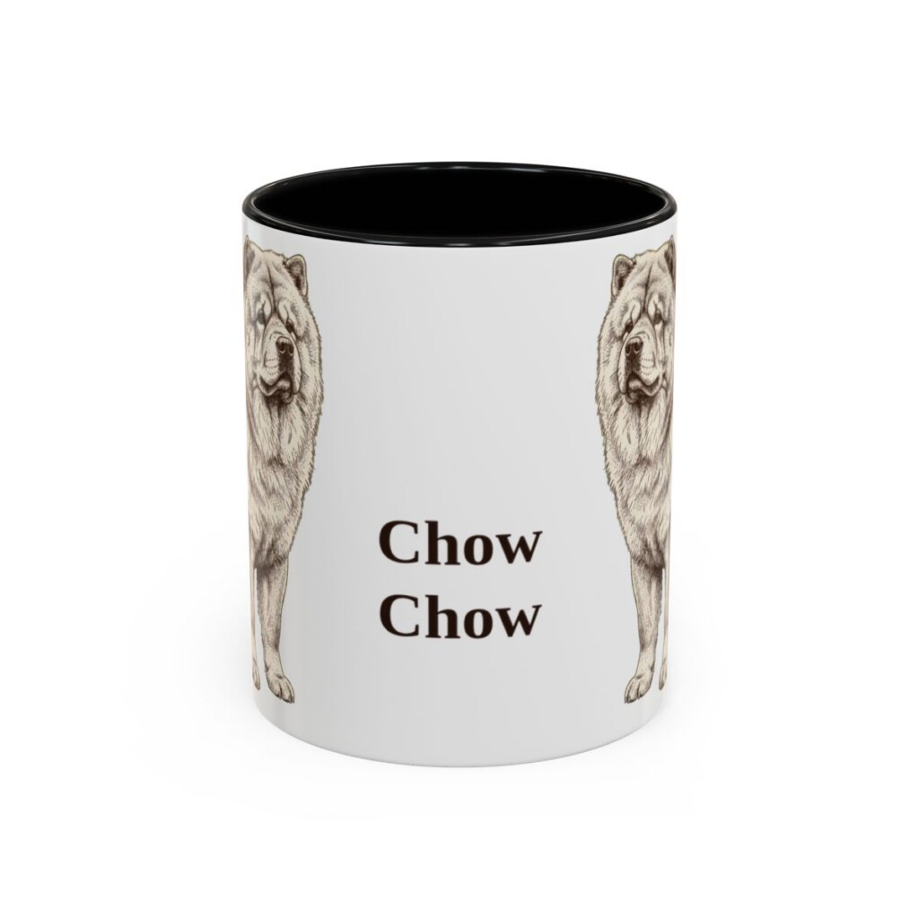 11oz Chow Chow Mug, Black, front view