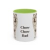 11oz Chow Chow Dog Dad Mug, Light Green, front view