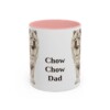 11oz Chow Chow Dog Dad Mug, Pink, front view