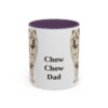 11oz Chow Chow Dog Dad Mug, Purple, front view