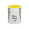 11oz Chow Chow Dog Dad Mug, Yellow, front view