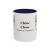11oz Chow Chow Latin Mug, Navy, front view