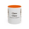 11oz Chow Chow Latin Mug, Orange, front view