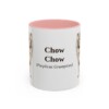 11oz Chow Chow Latin Mug, Pink, front view