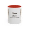 11oz Chow Chow Latin Mug, Red, front view