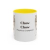 11oz Chow Chow Latin Mug, Yellow, front view