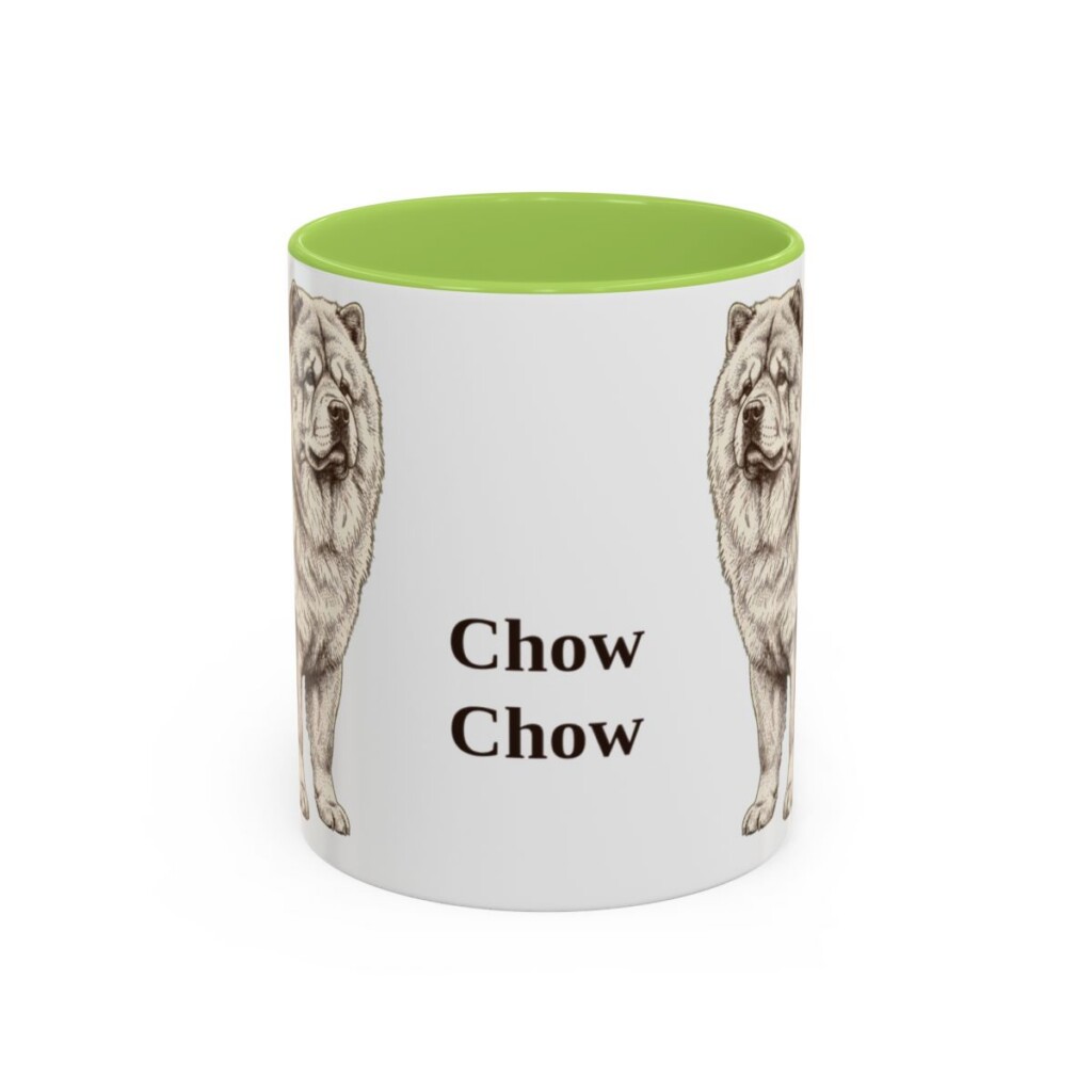 11oz Chow Chow Mug, Light Green, front view