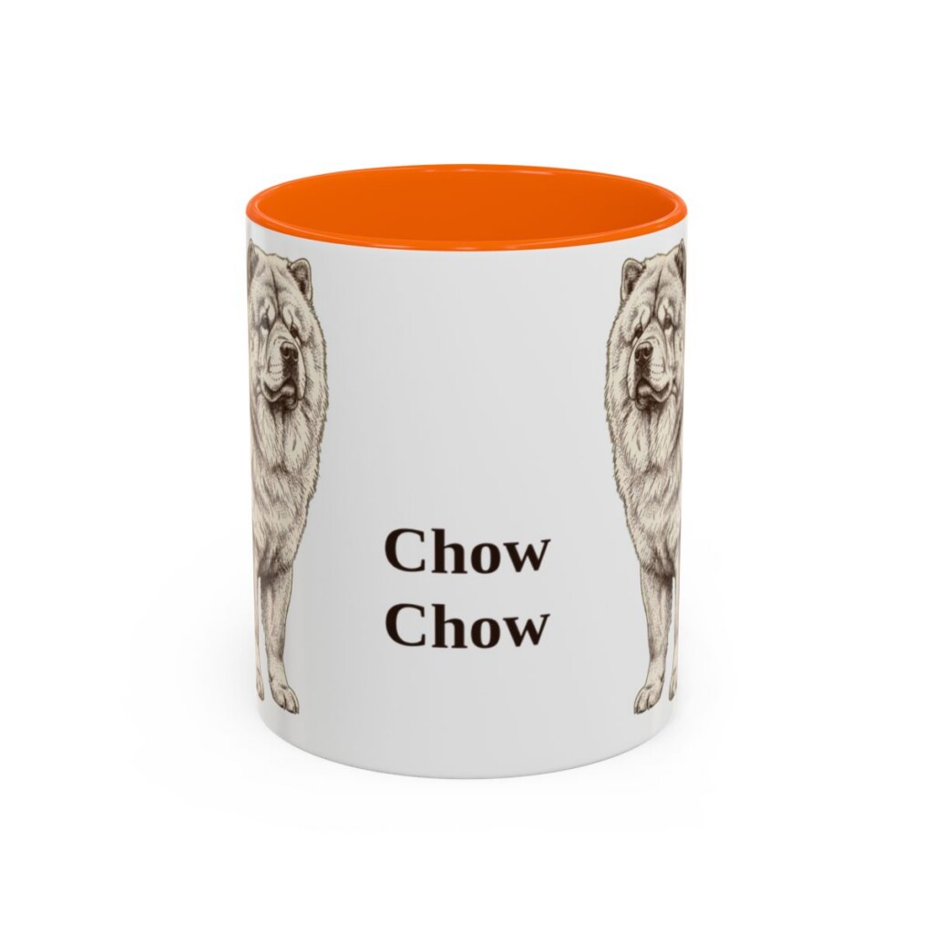 11oz Chow Chow Mug, Orange, front view