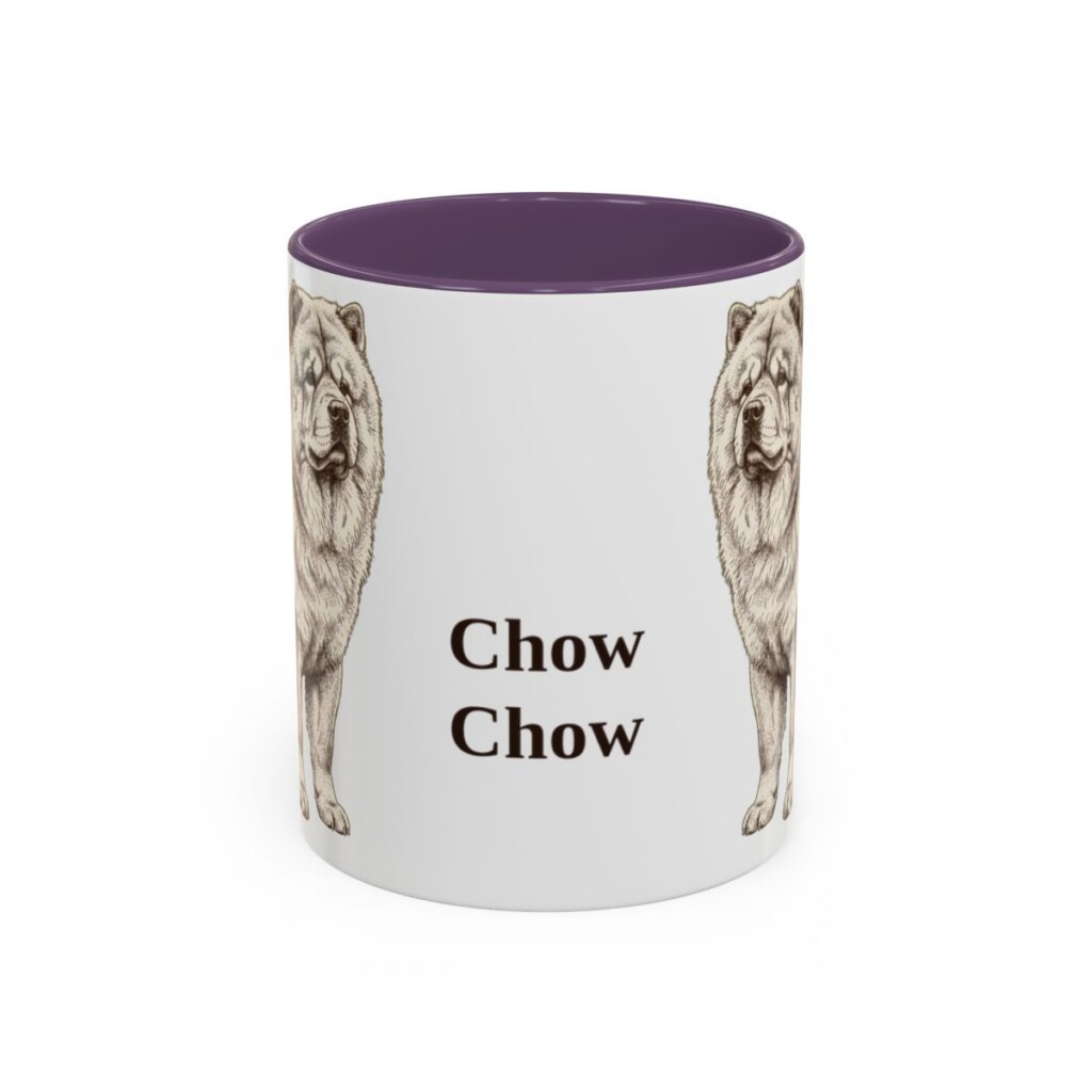 11oz Chow Chow Mug, Purple, front view