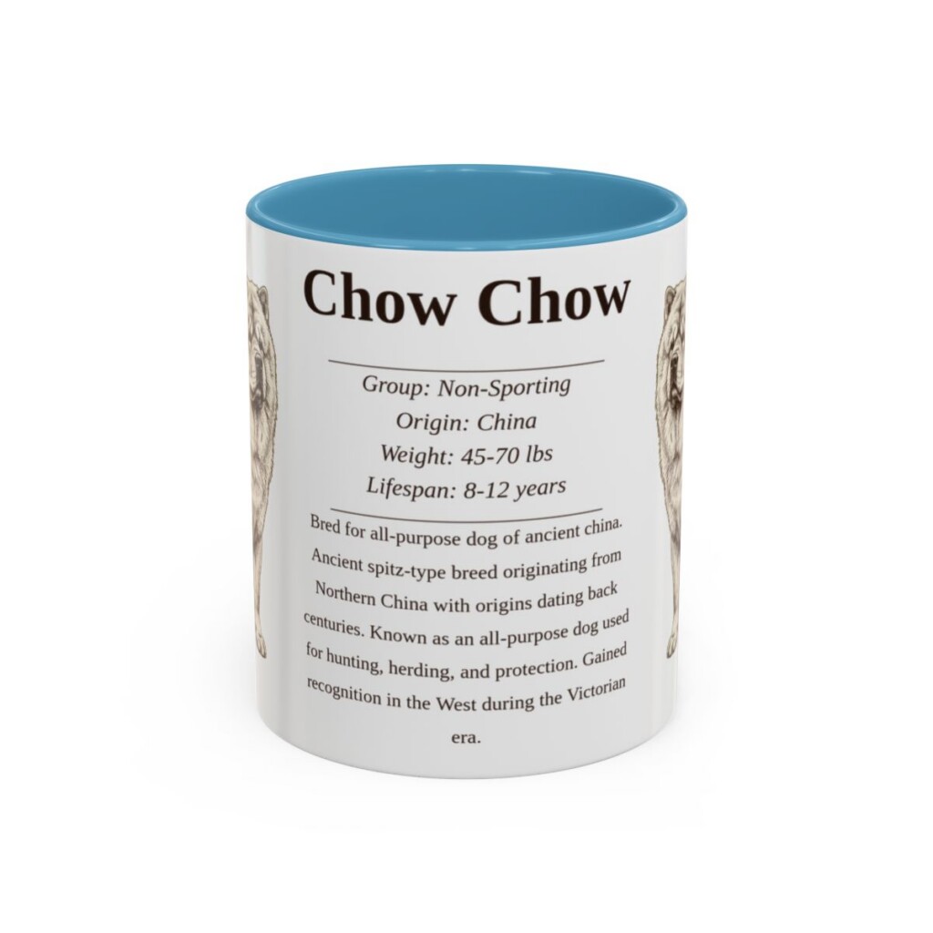 11oz chow chow mug, Light Blue