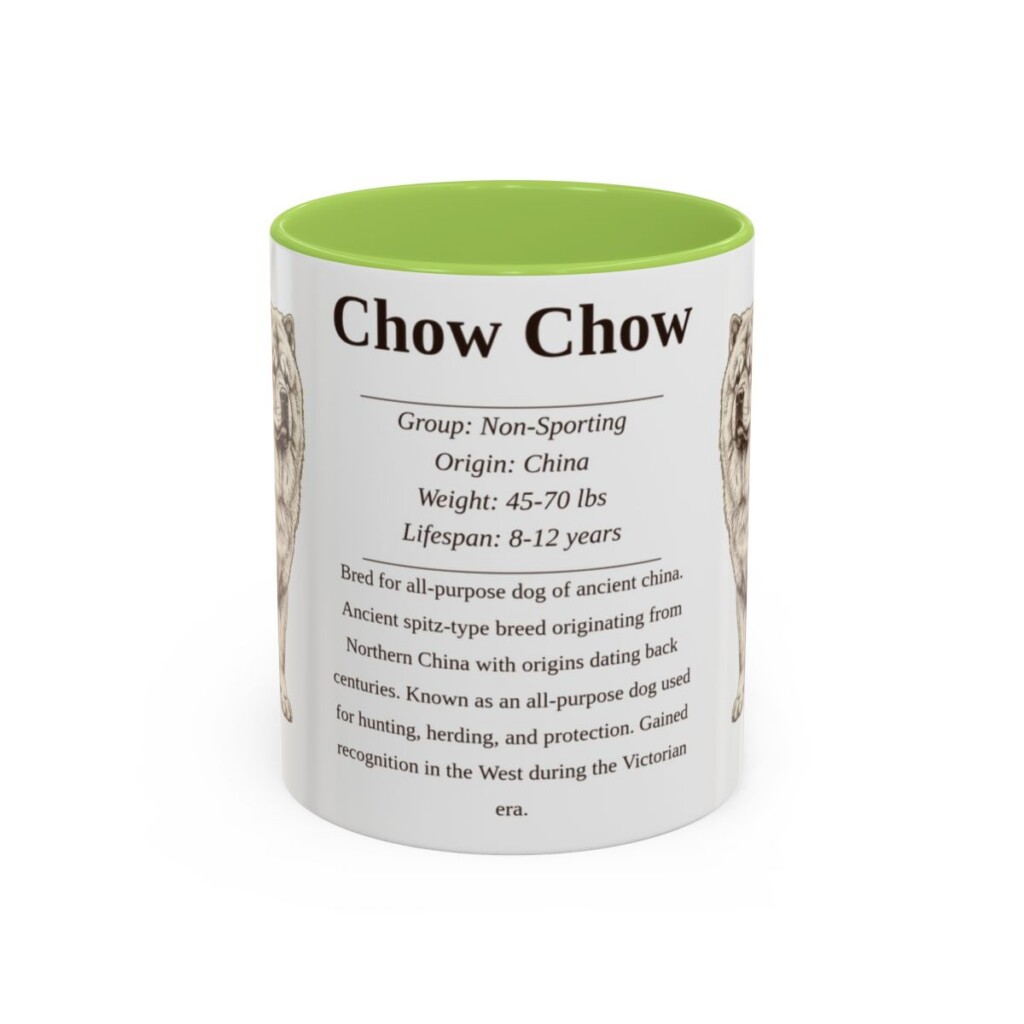 11oz chow chow mug, Light Green