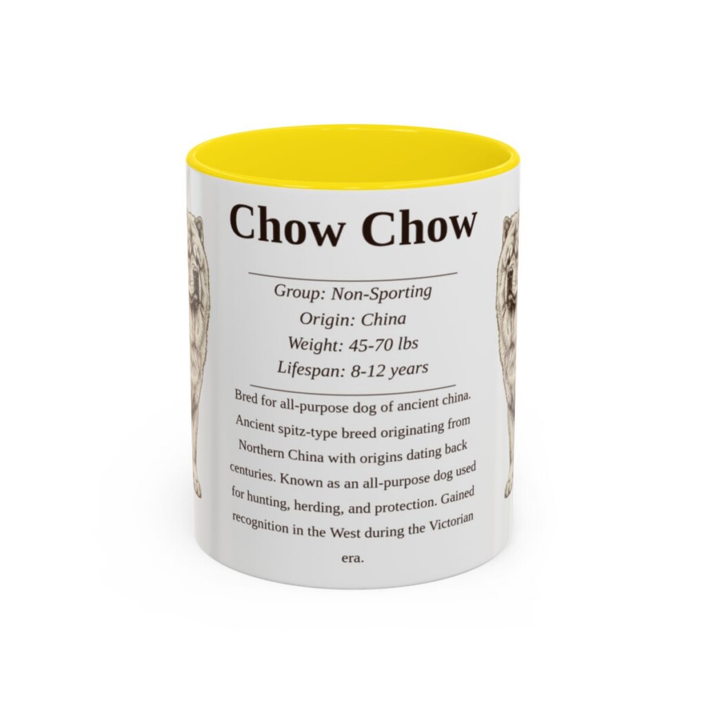11oz chow chow mug, Yellow